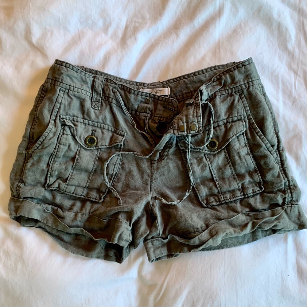 LOFT canvas utility shorts